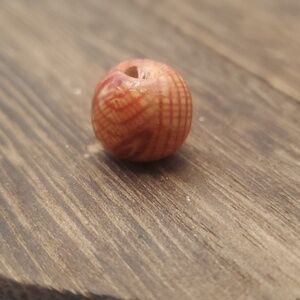 Amber plaid Tiki sunrise patterned‎ bead charm